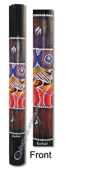 Bamboo Didgeridoo With Aboriginal Dot Art Painted