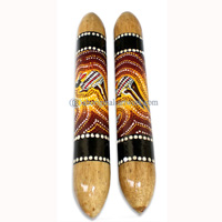 Aboriginal Dot Art Wooden Clap Stick Or Music Stick