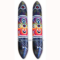 Aboriginal Dot Art Wooden Clap Stick Or Music Stick