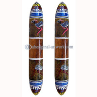Aboriginal Dot Art Wooden Clap Stick Or Music Stick