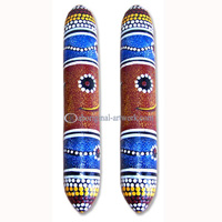 Aboriginal Dot Art Wooden Clap Stick Or Music Stick