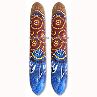 Aboriginal Dot Art Wooden Clap Stick Or Music Stick