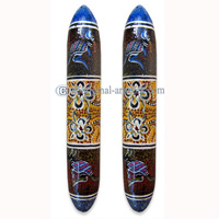 Aboriginal Dot Art Wooden Clap Stick Or Music Stick