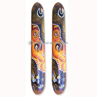 Aboriginal Dot Art Wooden Clap Stick Or Music Stick