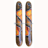Aboriginal Dot Art Wooden Clap Stick Or Music Stick