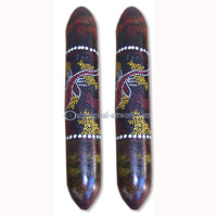 Aboriginal Dot Art Wooden Clap Stick Or Music Stick