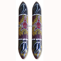 Aboriginal Dot Art Wooden Clap Stick Or Music Stick