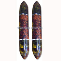 Aboriginal Dot Art Wooden Clap Stick Or Music Stick