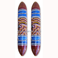 Aboriginal Dot Art Wooden Clap Stick Or Music Stick