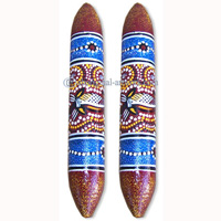 Aboriginal Dot Art Wooden Clap Stick Or Music Stick