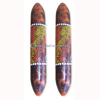 Aboriginal Dot Art Wooden Clap Stick Or Music Stick