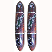 Aboriginal Dot Art Wooden Clap Stick Or Music Stick