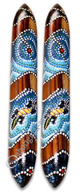 Aboriginal Dot Art Wooden Clap Stick Or Music Stick