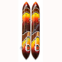 Aboriginal Dot Art Wooden Clap Stick Or Music Stick