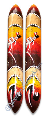 Aboriginal Dot Art Wooden Clap Stick Or Music Stick