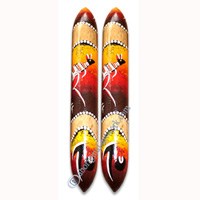 Aboriginal Dot Art Wooden Clap Stick Or Music Stick