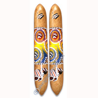 Aboriginal Dot Art Wooden Clap Stick Or Music Stick