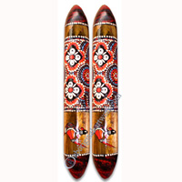 Aboriginal Dot Art Wooden Clap Stick Or Music Stick