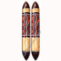 Aboriginal Dot Art Wooden Clap Stick Or Music Stick