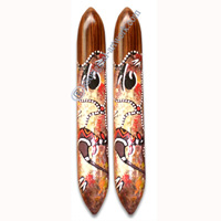 Aboriginal Dot Art Wooden Clap Stick Or Music Stick