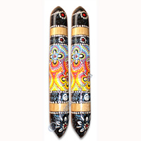 Aboriginal Dot Art Wooden Clap Stick Or Music Stick
