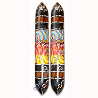 Aboriginal Dot Art Wooden Clap Stick Or Music Stick