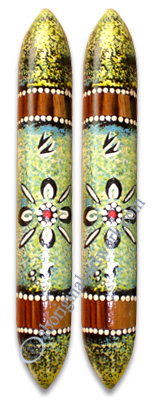 Aboriginal Dot Art Wooden Clap Stick Or Music Stick