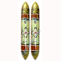Aboriginal Dot Art Wooden Clap Stick Or Music Stick