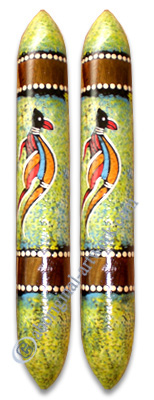 Aboriginal Dot Art Wooden Clap Stick Or Music Stick