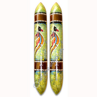 Aboriginal Dot Art Wooden Clap Stick Or Music Stick