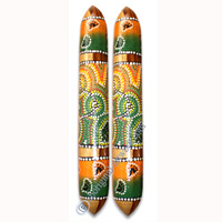 Aboriginal Dot Art Wooden Clap Stick Or Music Stick