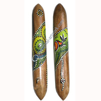 Aboriginal Dot Art Wooden Clap Stick Or Music Stick