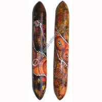 Aboriginal Dot Art Wooden Clap Stick Or Music Stick