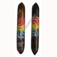 Aboriginal Dot Art Wooden Clap Stick Or Music Stick