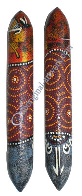 Aboriginal Dot Art Wooden Clap Stick Or Music Stick