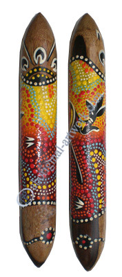 Aboriginal Dot Art Wooden Clap Stick Or Music Stick