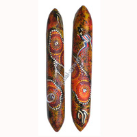 Aboriginal Dot Art Wooden Clap Stick Or Music Stick