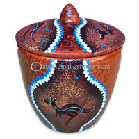 Terracotta Bowl With Aboriginal Dot Painted