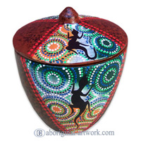 Terracotta Bowl With Aboriginal Dot Painted