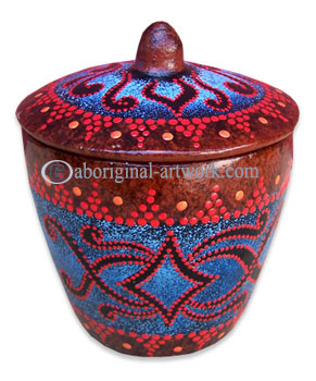 Terracotta Bowl With Aboriginal Dot Painted