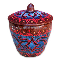 Terracotta Bowl With Aboriginal Dot Painted