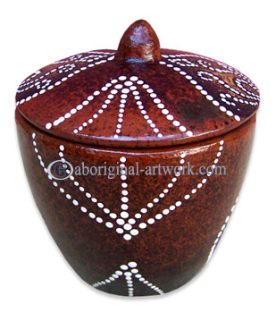 Terracotta Bowl With Aboriginal Dot Painted