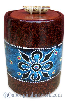 Terracotta Bowl With Aboriginal Dot Painted