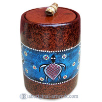 Terracotta Bowl With Aboriginal Dot Painted