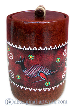Terracotta Bowl With Aboriginal Dot Painted