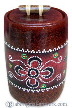 Terracotta Bowl With Aboriginal Dot Painted
