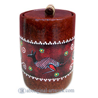 Terracotta Bowl With Aboriginal Dot Painted