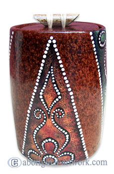 Terracotta Bowl With Aboriginal Dot Painted