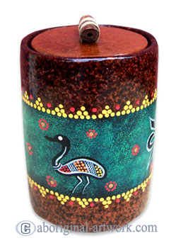 Terracotta Bowl With Aboriginal Dot Painted