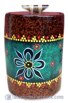 Terracotta Bowl With Aboriginal Dot Painted